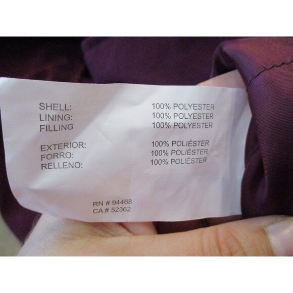 HFX Womens Sz XL Hooded Rain Jacket Trench Coat Water Wind Resistant Burgundy - Picture 7 of 8